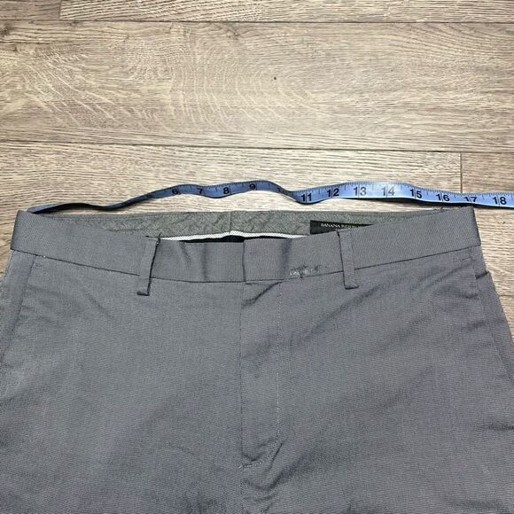 Banana Republic Pants Women's 32x34 Slim Fit Stretch Flat Front Gray - Picture 9 of 9